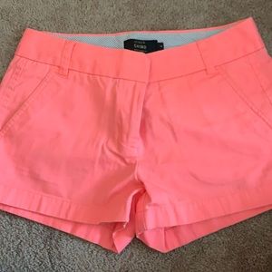 jcrew chino pink shorts